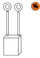 Diagramm Kohlebürste mit 2 Drähten, 2 Anschlüssen & Buildalot-Logo für Gabelstapler - Kohlebürsten mit kostenloser weltweiter Lieferung ab Lager