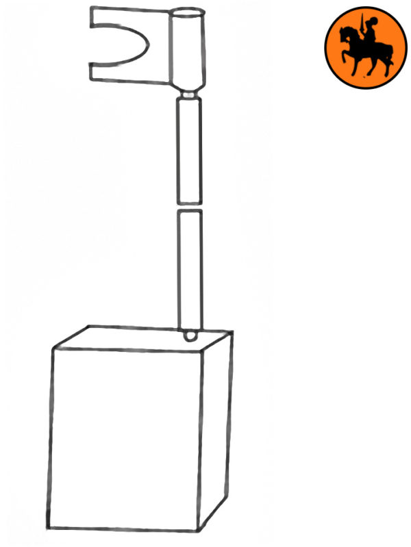 Diagramm Kohlebürste mit Draht, Anschluss & Buildalot Logo für Gabelstapler - Kohlebürsten mit kostenloser weltweiter Lieferung ab Lager