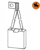 Diagramm Kohlebürste mit 2 Drähten, 1 Anschluss & Buildalot-Logo für Gabelstapler - Kohlebürsten mit kostenloser weltweiter Lieferung ab Lager